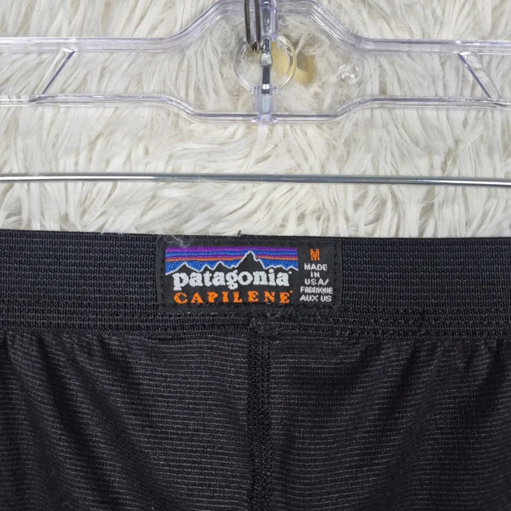 Patagonia Capilene Mens Medium Black Thermal Base Layer Pants 44292 Made in USA
